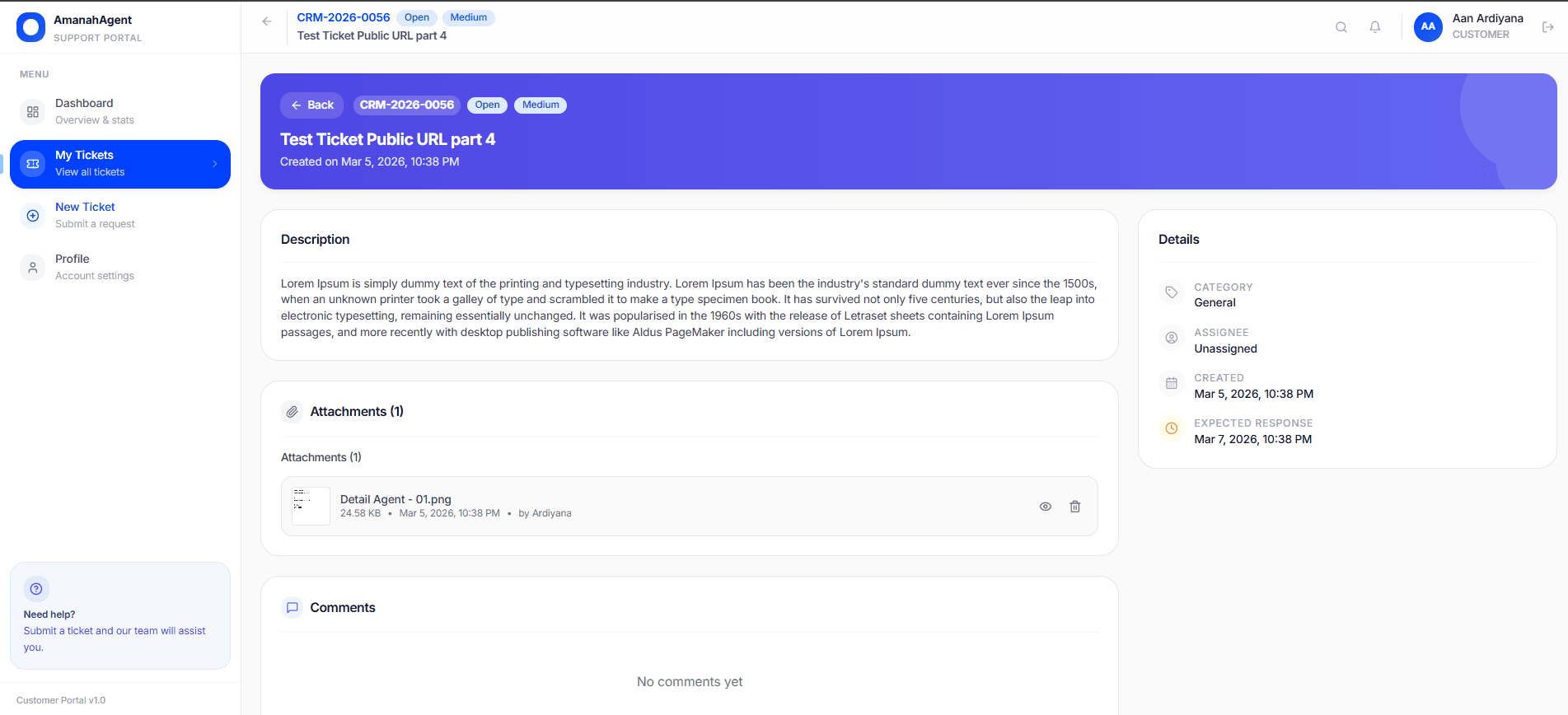 CRM screenshot